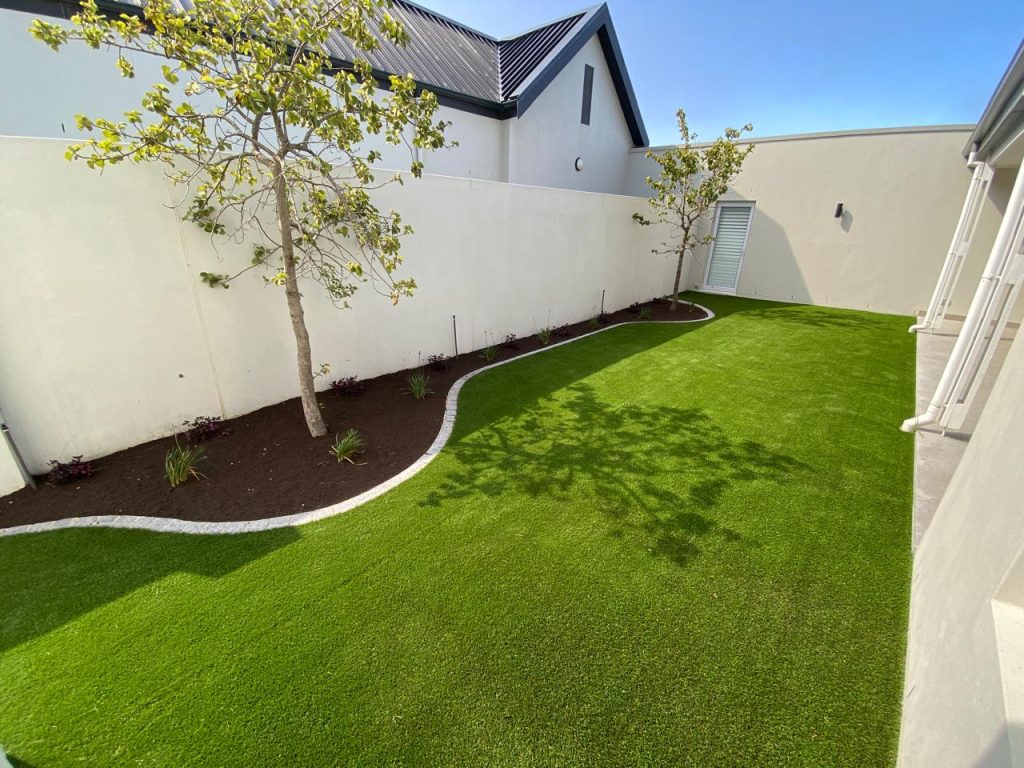 artificial grass installation by landscaping and garden services in somerset west